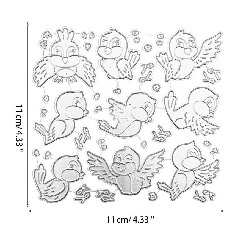 Cute Animal Bird Die Cuts Little Bird Metal Cutting Dies Stencil-for DIY Scrapbooking Photo Paper Embossing Mold-Decor