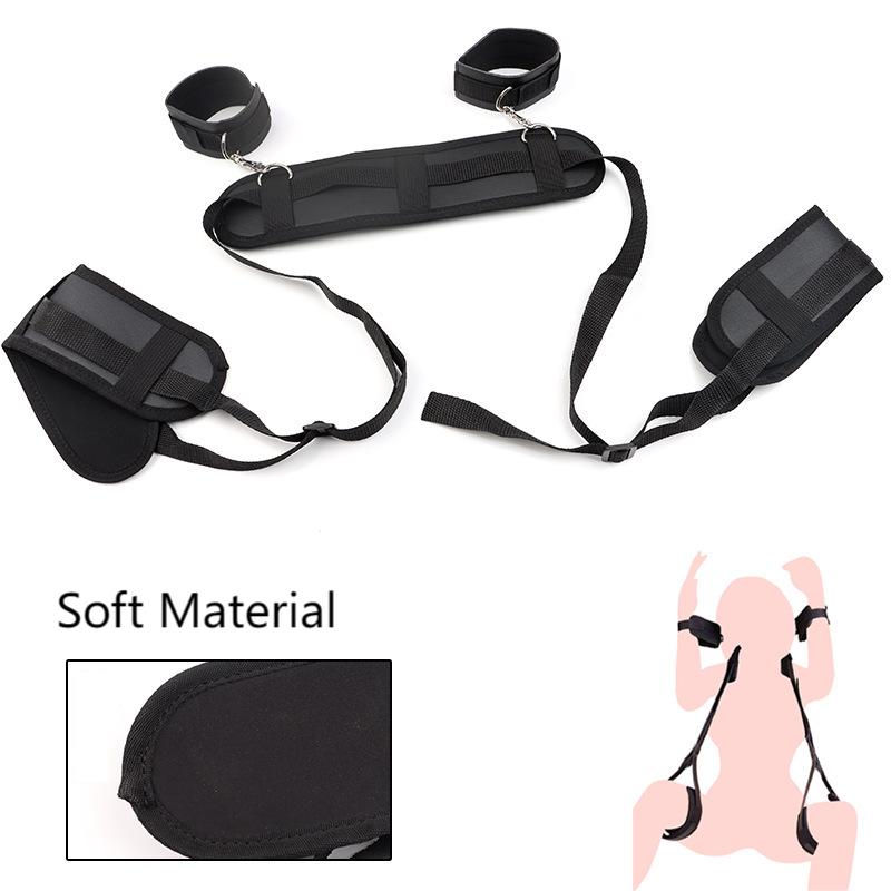 Open Leg  Restraint Adult Game Sex Toy SM Slave Bandage Kit Handcuff Leg Cuff Sex Strap Couple Bondage Accessory 18+ Sextoy