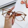 Female's Round Shape Clear Lens Myopia Spectacles Transparent Near Sight Frames Eyeglasses Eye Spectacles Unisex Anti-blue Ray Diopter Myopia