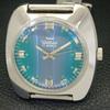 VINTAGE WALTHAM HAND-WINDING SWISS MENS BLUE COLOR DIAL WRIST WATCH a701966-1 R207-a701966