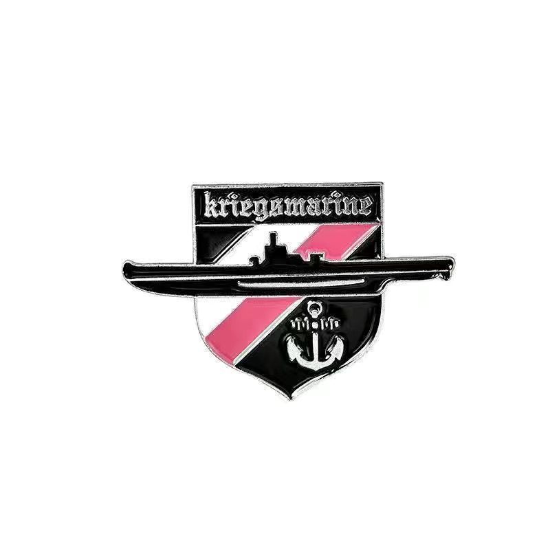 Creative Cartoon German Prussian Ethnic Cross Brooch/Pin, Unique Student Gift, Backpack Accessory, Medal