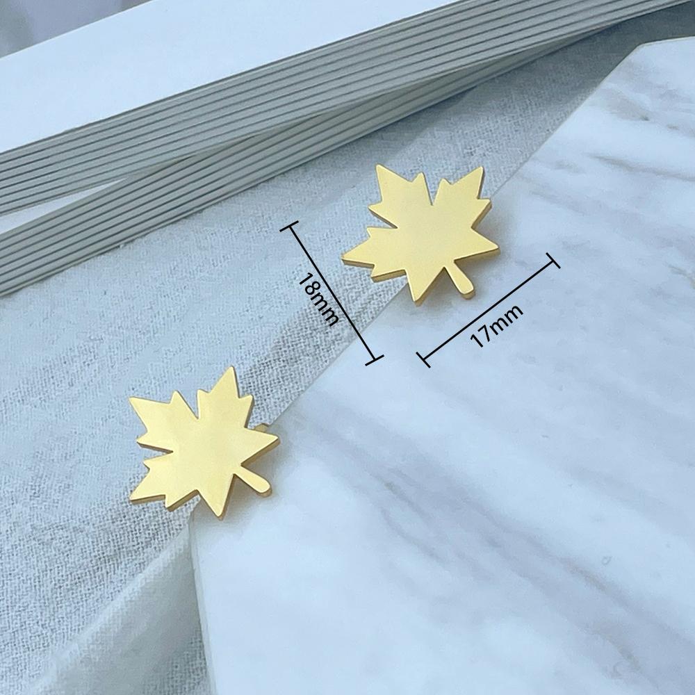 Men's Cufflinks Maple Leaf Cufflink To Man Suit Shirt Cuff Links Silvery Stainless Steel Jewelry Accessories Wedding Gifts