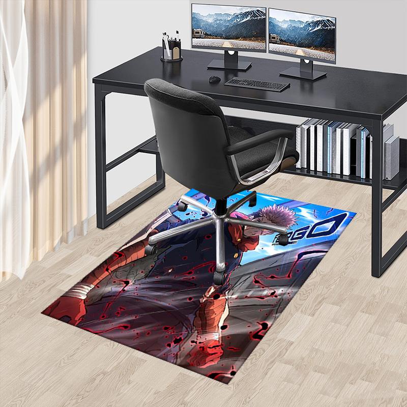 

1pc Anime Cartoon Design Jujutsu Kaisen Fugo Chair Mat - Non-Slip Carpet for Office and Home Decor, Suitable for All Seasons.U032 60cm by 90cm