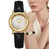 Ladies Fashion New Simple Roller Ball Small Quartz Watch Business Black Leather Women's Dress Clock Wristwatch