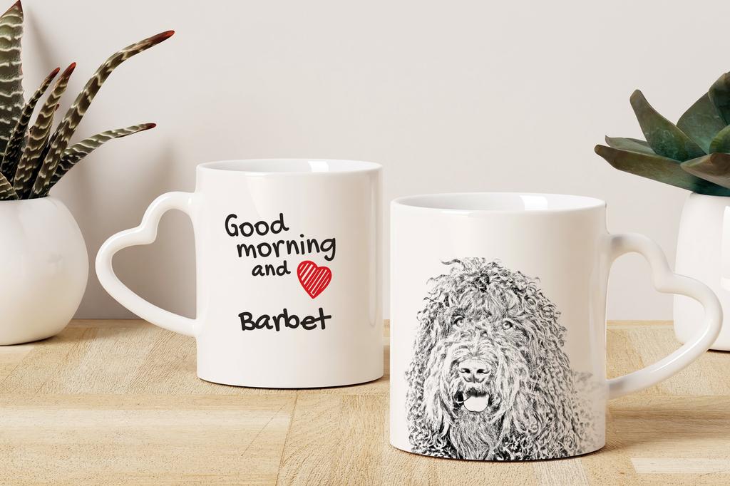 Barbet, French Water Dog - Cup with a Dog, Adorable Cup with a Heart-shaped Handle, Universal Gift from the Art-Dog Brand
