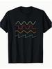 Unisex's Vintage Synthesizer Print T-Shirt With Red/Blue/ Oscillator Wave Design - Soft Machine-Washable Music Tech Apparel Suitable For Concerts, Stu