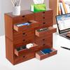 Vintage Schubladen Holz Schreibtisch-Organizer 16 Schubladen Geschenk-Organizer Ständer Braun für Geschäft Kosmetik, Akten, Bücher, Briefe, Zeitschriften