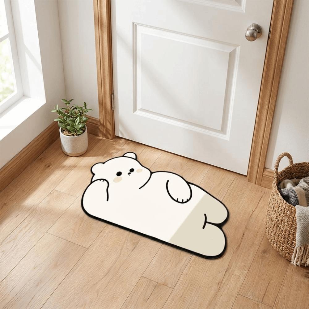 Creative Cartoon Bathroom Floor Mat Non-Slip Quick Dry Entry Door Mat Anti-Fouling Super Absorbent Decorative Door Mat Toilet