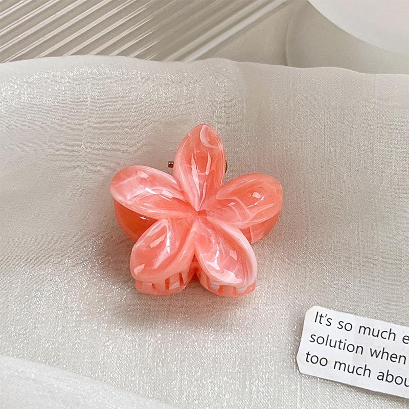 

Arcylic Flower Hair Claws Bohemia Flower Shark Clips Japanese And Korean Seaside Vacation Hair Accessories