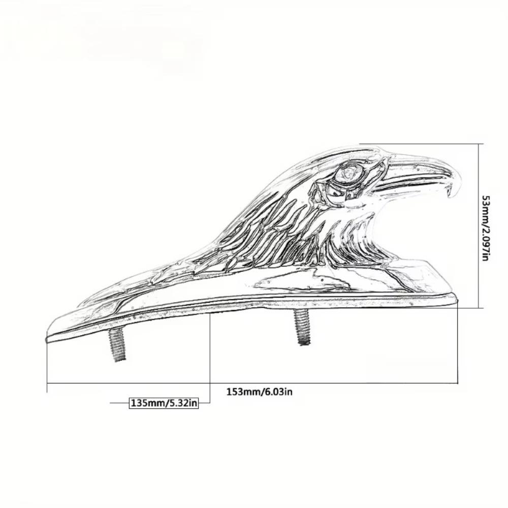 Universal Front Mudguard Decoration Metal Motorcycle Decorative Accessories Motorcycle Eagle Head