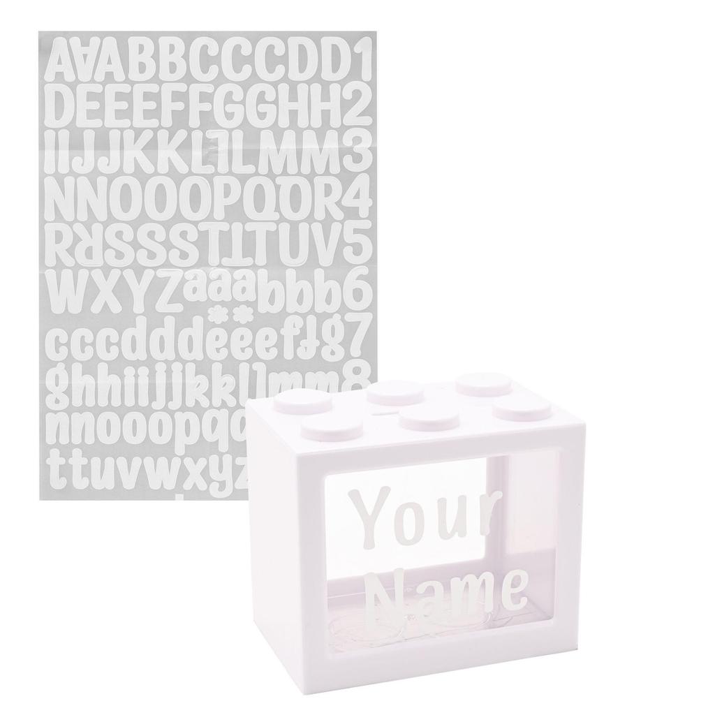Celebrations Bank Blox Personalisable Alphabet Money Pot Set