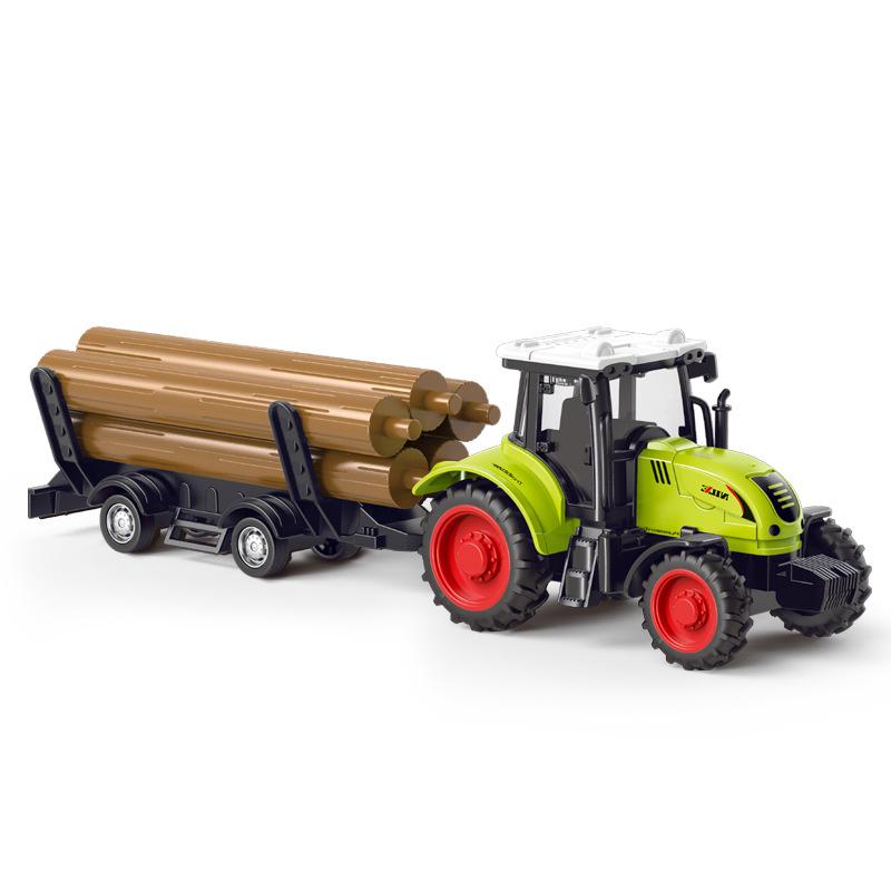 Inertial Agricultural Vehicle Wood Transport Cart Toy for Kids