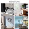 9-inch Portable   Fan 10800mAh Battery Type-C Rechargble Oscillating Standing Fan with LED Night Light Remote Control Telescopic 4 Speed Quiet 