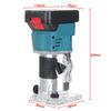 1000W elektrický vyžínač Akumulátorový gravírovací drážkovací ořezávací stroj Router na dřevo s Li-ion baterií pro 18V baterii Modrá