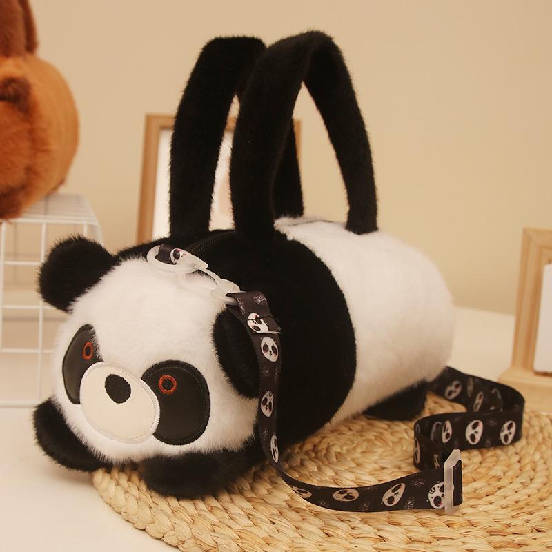 Plush Capybara Panda Claw Machine Crossbody Bag with Large Capacity