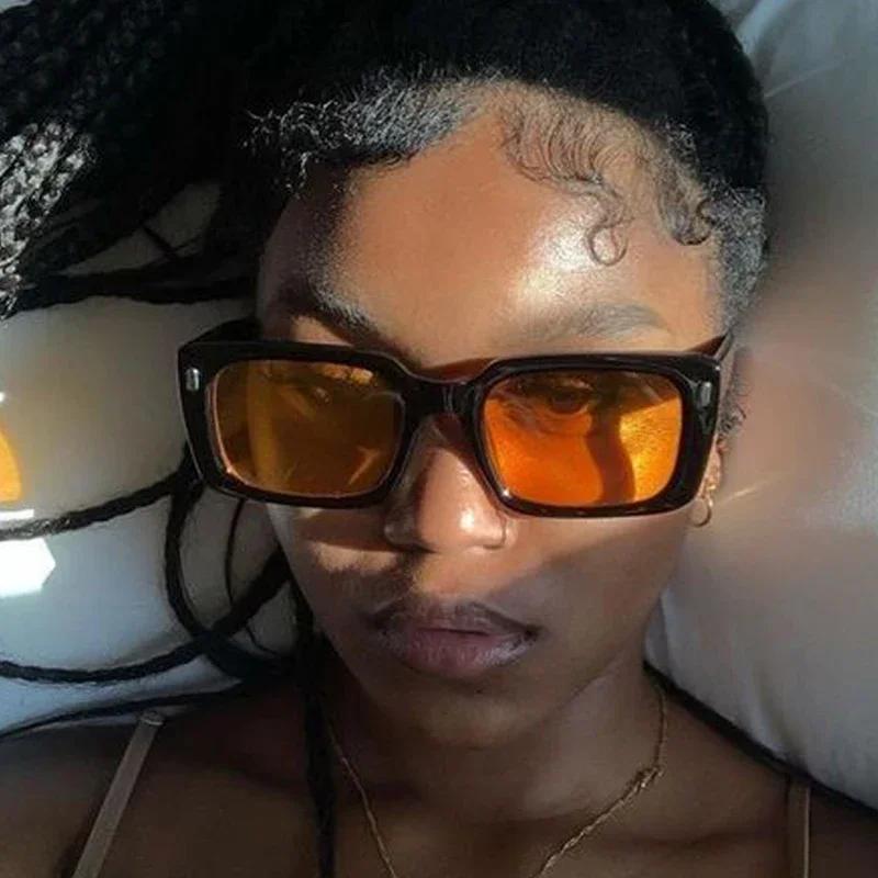 Retro Classic Square Sunglasses For Women Men Stylish Minimalist Female Male Fashion Glasses