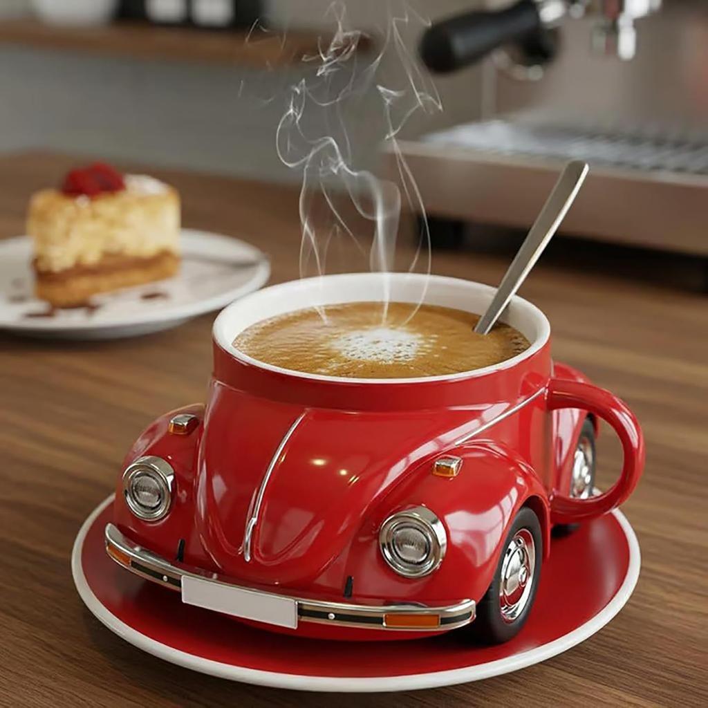 Beetle Car Coffee Mug Funny Semi Truck Heat Resist Coffee Cup Resin Creative Tea Cups Handmade Unique Drinkware for Home Kitchen