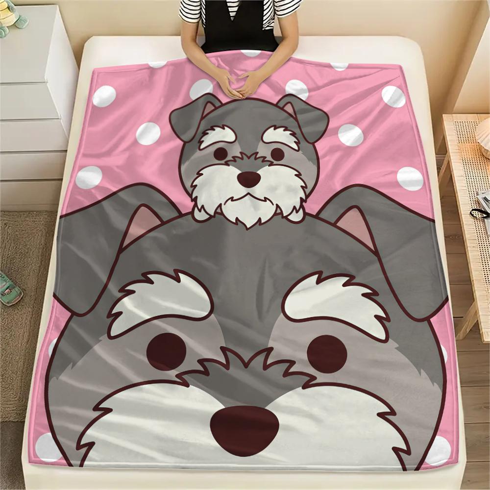 Cartoon animal avatar Print Flannel Blanket,High quality Comfortable for All Seasons,Home Decor,Warmth and Comfort,Perfect for Christmas Gifts