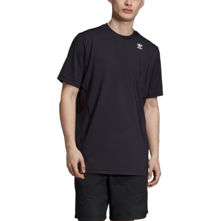 Adidas Originals T Shirts Men s Black Crew Neck Moderate ED5684 XS