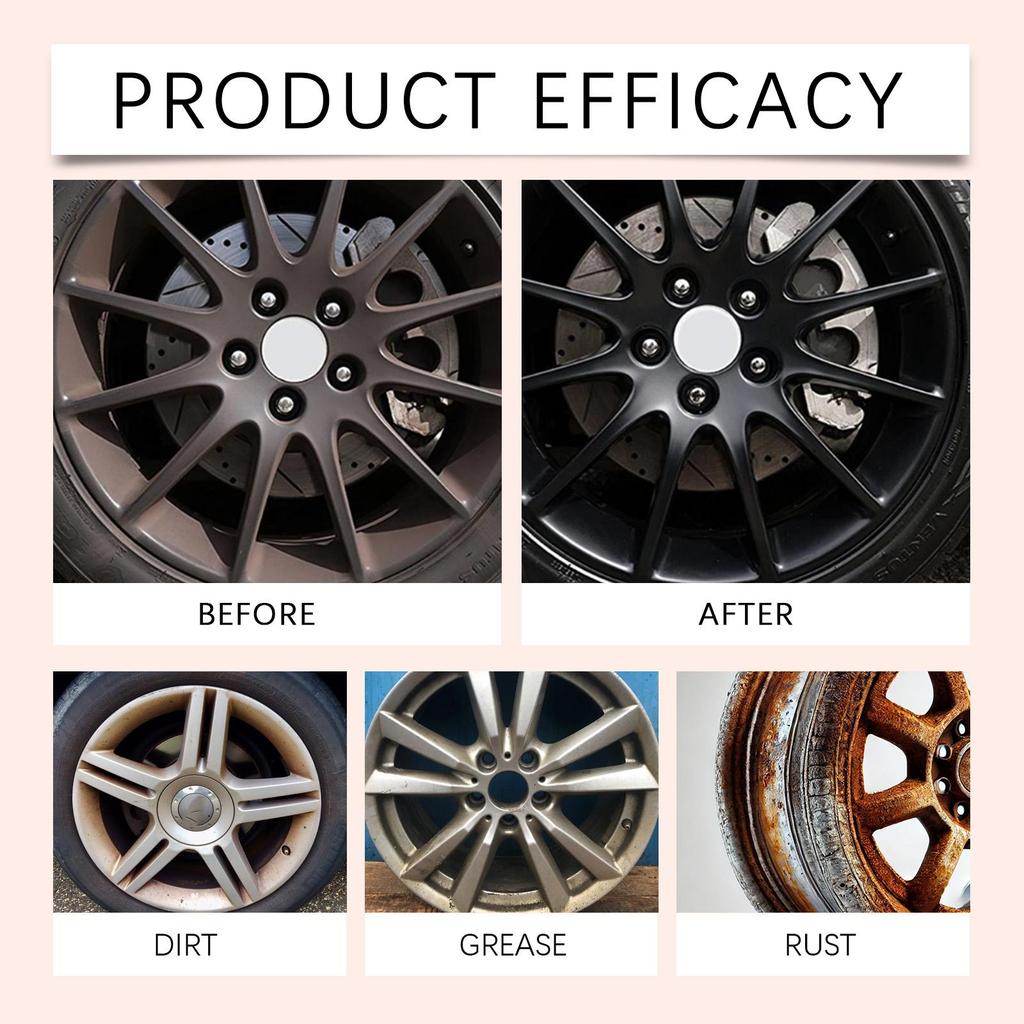 120ml Car Wheel Rust Remover Cleaner Car Tire Steel Rim Cleaner Stain Remover & Rust Maintainer