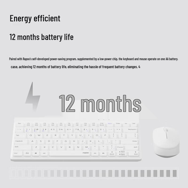 Rapoo 8000GT Multi-Mode Wireless Keyboard Mouse Set