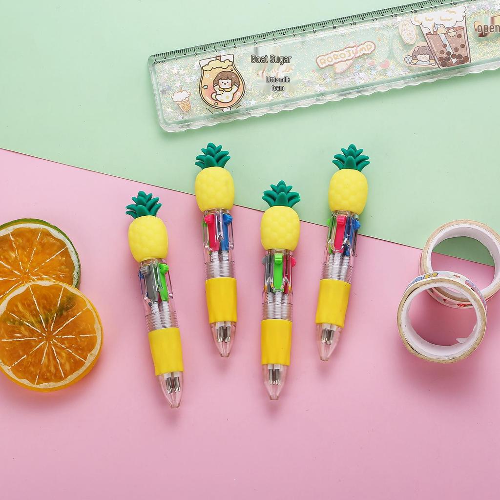 Korean Cute Animal Head 4-Color Click Ballpoint Pen