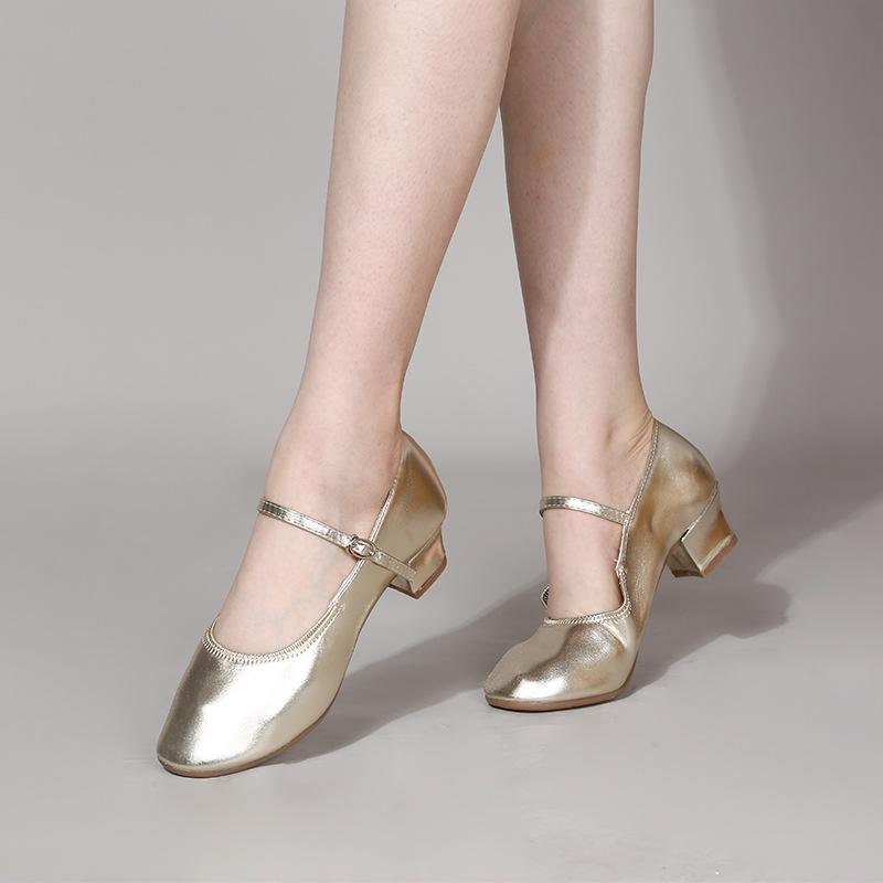 Fashion Sweet Girls Mary Jane Pumps Shoes for Women 2024 New Round Toe Ankle Warp Gold Sliver High Heels Woman Dress Shoes Plus Size 42