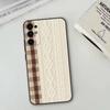 Splicing Grid Style   Phone Case For Samsung S25,S24,S21,S22,S23,S30,Ultra,S20,Plus,Fe,Soft Silicone Black Cover