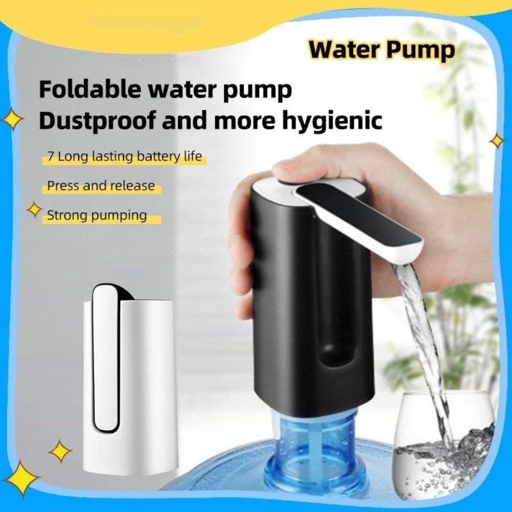 

Silicone Hose Foldable Water Pump USB Charging Automatic Water Press Camping білий
