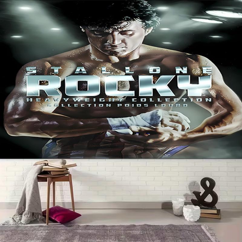 1pc The Champion of Boxing Rock-y Tapestry, Living Room, Bedroom, Office, Party Decor, Ideal Festive Gift