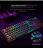 T-WOLF T20 Thunderwolf Backlit Gaming Keyboard - Wired, Multilingual (Arabic, Spanish, Russian).