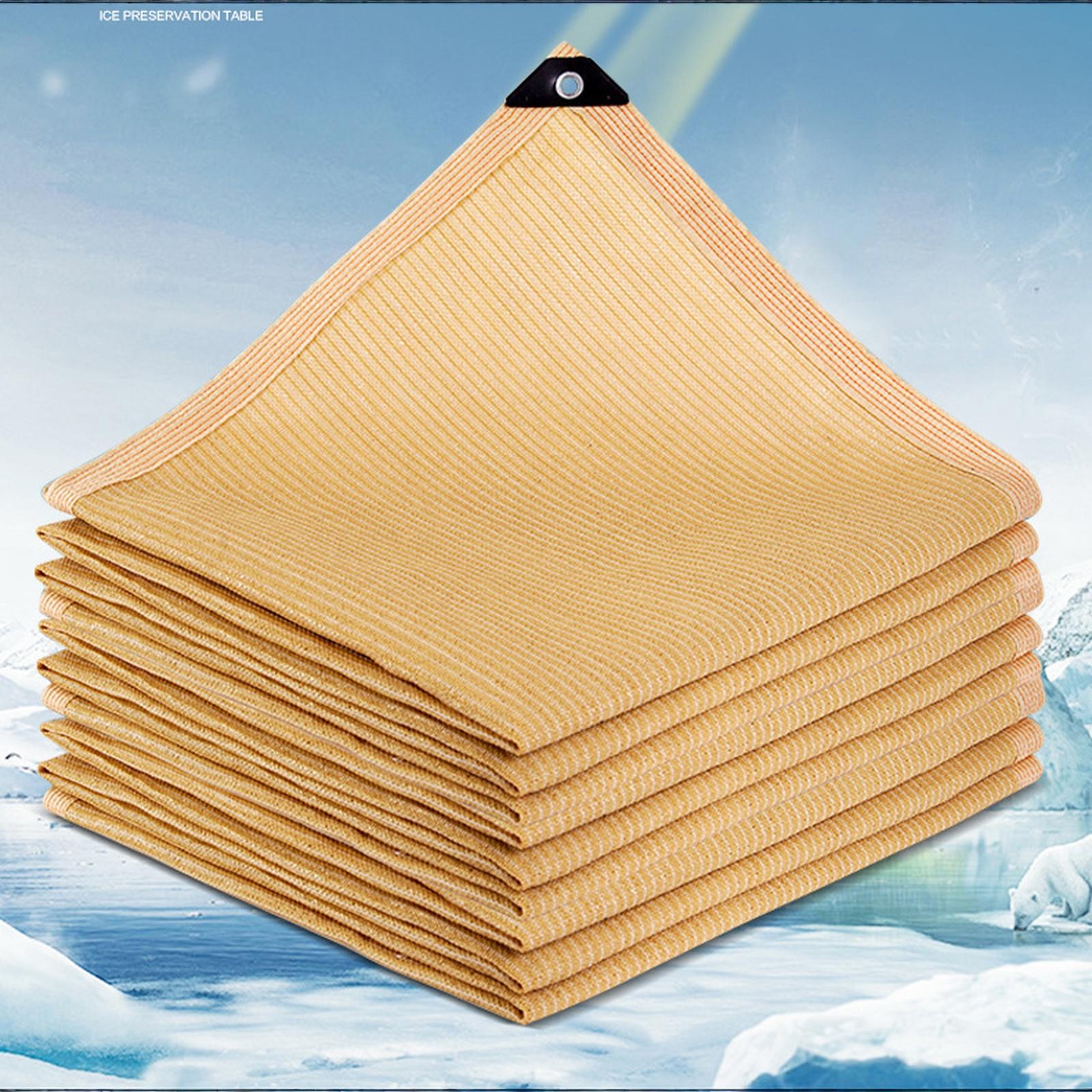 

Бежевая солнцезащитная сетка, утолщенная, шифрованная, с люверсами, для сада one size коричневый