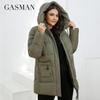 Gasman 2022 Fashion Down Jacket Γυναικείο κοντό κοντό casual με κουκούλα τσεπάκι Parkas Γυναικείο παλτό GM-82211