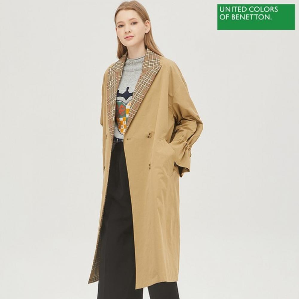 

Benetton Benetton New Baxter Collar Color Trench Coat Bact01211 Bg beige/42