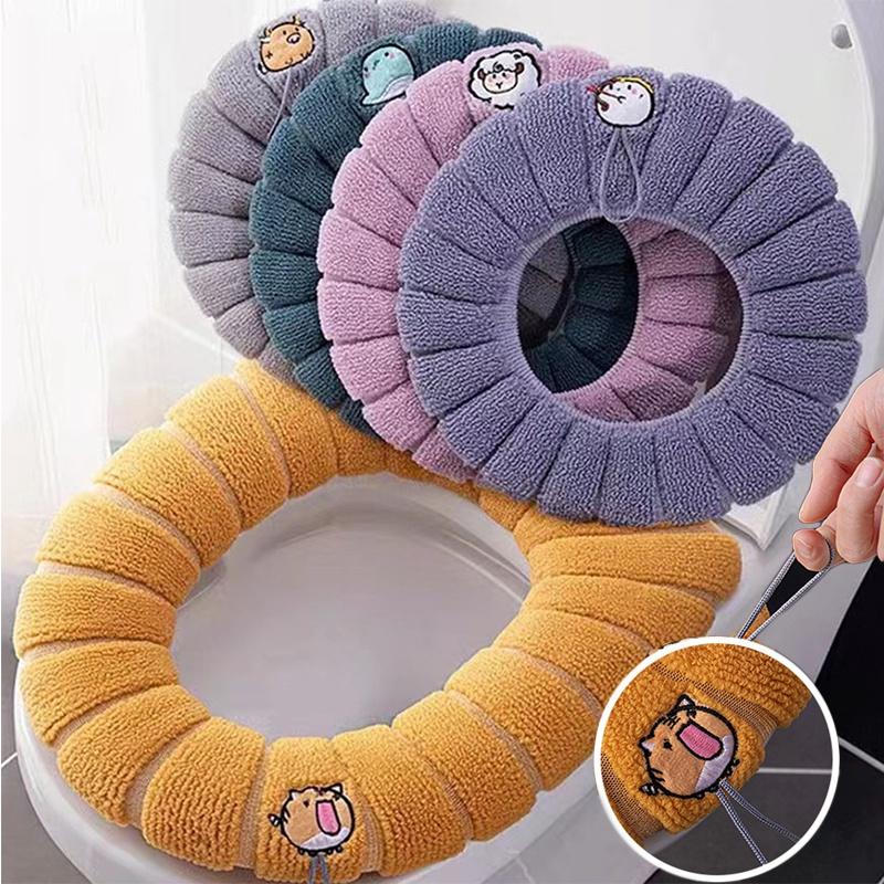 Buy Winter Warm Toilet Seat Cover Closestool Mat 1Pcs Washable Bathroom