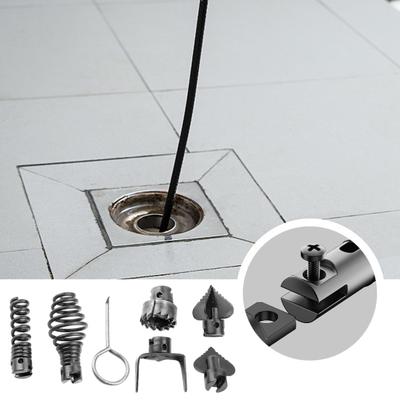 7Pcs/Set Pipeline Dredger Easy To Install Disassemble Drain Unclogger Set Drain Pipe Auger Efficient Pipe Cleaning Tool