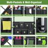 Cleaning Tool Storage Bag Adjustable Buckle Cleaning Supplies Organizer Bag Buckle-Type Hanging Bag for 32-55 Gallon Porch