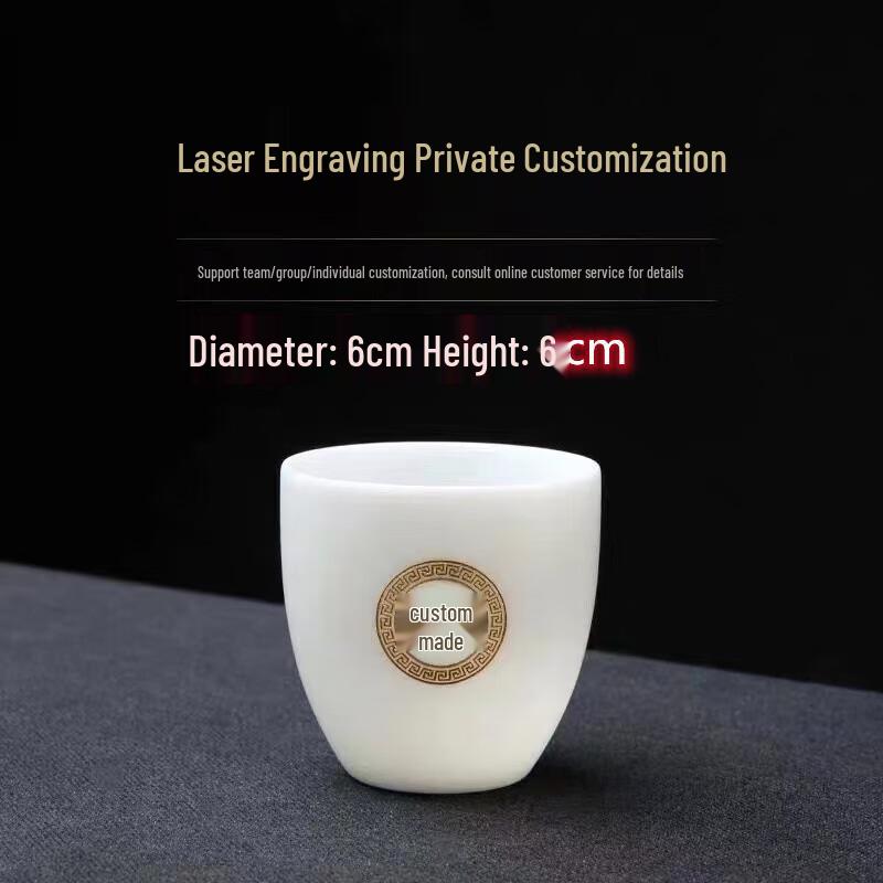 Customizable Surname Dehua White Porcelain Teacup