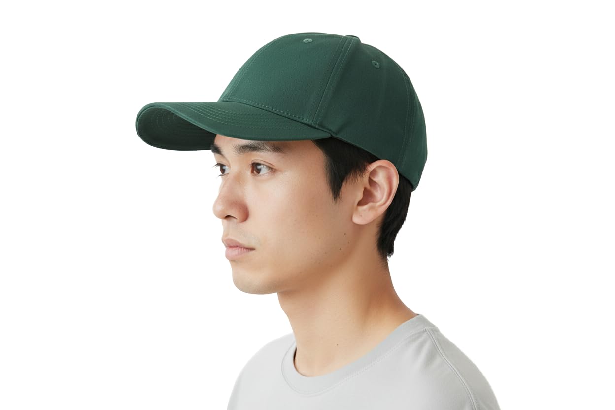 

Dark Green Cap for Men and Solid UV Sun Heatstroke Deep One Size Fits [OLC] Women, 100% Cotton, Color, Protection, Protection, Prevention, Adjustable,