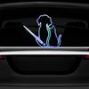Dog Wiper Sticker for Cars, Waterproof Vinyl Cute Dog Waving Tail Rear Window Windshield Sticker Decal, Funny Lovely Animal Rear Wiper Decoration