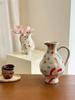 Vase Ceramic Underglaze Pure Handmade Painted Art Nordic Style Home Living Room Study Desktop Decoration Medium Size  Ornaments
