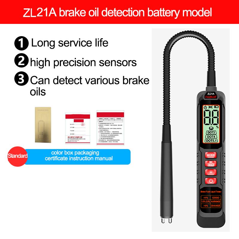 

Digital Brake Fluid Tester Auto Car Brake Oil Moisture Detector DOT3/DOT4/DOT5.1 with Backlight Flexible Probe Brake Oil Tester ZL21A