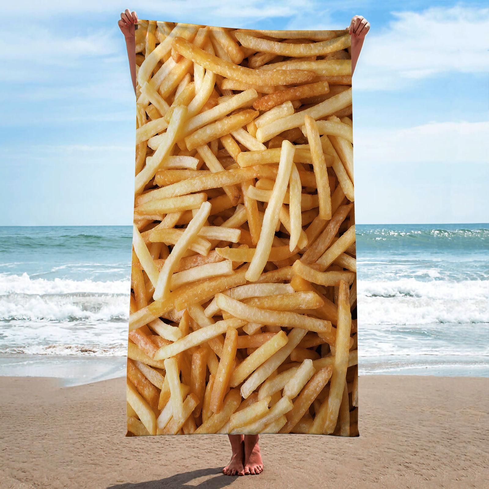 Serviette de Plage Couverture Burrito Mexicain Légère Absorbante Séchage Rapide Sans Sable Serviettes de Bain Douche Piscine Garçons Filles W30*H60(CM)