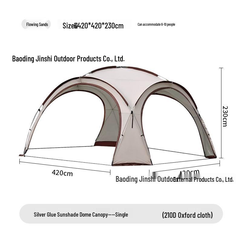 Windproof Blackout Spherical Dome Camping Tent - Extra Large Multi-Person Space, Sun Protection, Waterproof