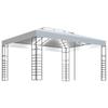 Gazebo with LED String Lights 4 X 3 X 2.7 M White