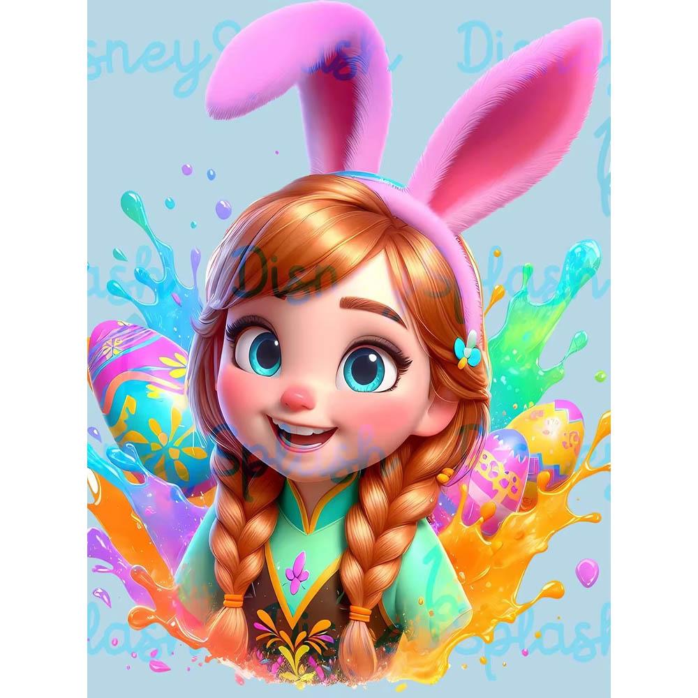 Rabbit Ear Eevee Frozen Anna Elsa Diamond Painting New Full Diamond Cute Girly Style Handmade DIY Diamond Embroidery Material Pack