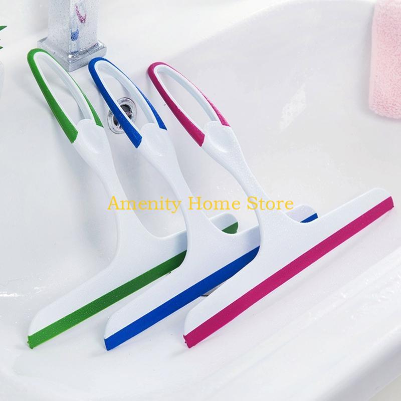 F26C Shower Squeegee Window Glass Wiper Cleaner Heavy Duty Window Scrubber for Bathroom Kitchen Mirror Car Glass Cleaning