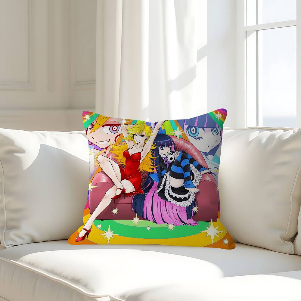 Cartoon The P-Panty S-Stocking Pillow Covers Cartoon Sofa Decorative Home Double-sided Printing Short Plush Cute Cushion Cover