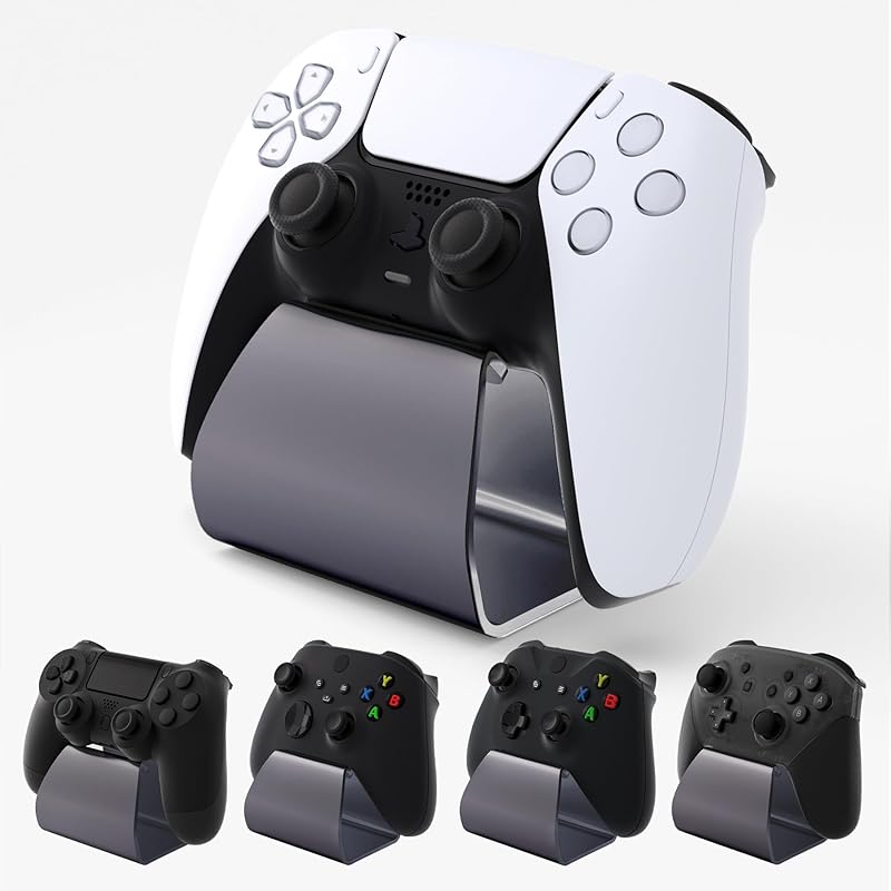 playvital Stand-AL Game Controller Stand for ps5, for ps4, Universal Desktop Display Gamepad Stand for Xbox Series X/S, Xbox One, Aluminium Metal