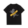 Lustiges Katze Print T-Shirt Street Everyday Casual Humorvoll Kurzarm Kleidung für Frauen Katze Liebhaber Kleidung Y2k Top